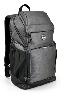 PORT Designs MONTREAL BACK PACK Mugursoma 15.6-16 collu portatīvajiem datoriem ar 2 nodalījumiem 3 priekšējām kabatām poliesters pelēka un melna