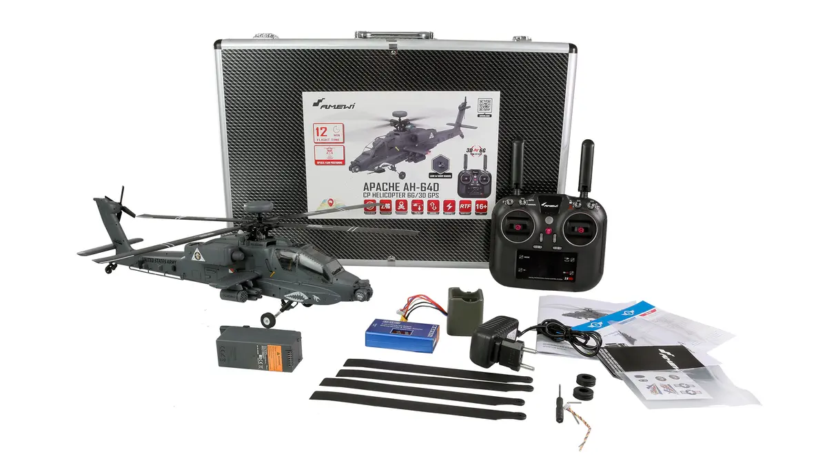 RC Helicopter Amewi Apache AH-64D CP 6G 3D GPS RTF Photo 7