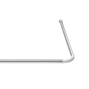 Shower curtain rod corner RIDDER 90×90 cm Chrome, adjustable L‑shaped corner rod