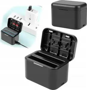 Puluz USB dual battery charger for Insta360 X4 — charges 2 camera batteries (model SB9024)
