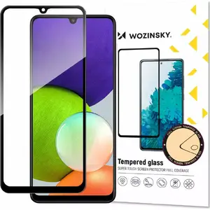 Защитное стекло Wozinsky Full Glue Case Friendly для Samsung Galaxy A22 4G — черная рамка