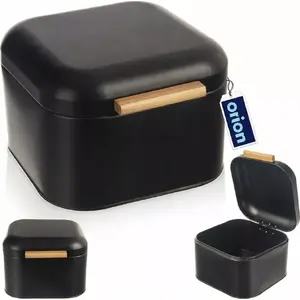 Bread box ORION metal black 21.5×20×14.5 cm