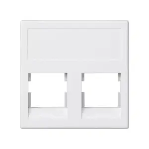Wall plate / switch cover Kontakt-Simon KB076/9 — White, RJ-45 socket