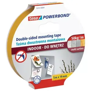 Divpusēja putu līmlente Tesa H0807301 19 mm x 5 m iekštelpām