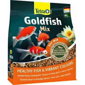 Корм для прудовых и аквариумных рыб Tetra Pond Goldfish Mix 4 L — сухой корм для золотых рыбок и прудовых рыб, 4 л