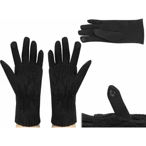 Touchscreen Gloves Iso Trade R6413 — black, touchscreen-capable winter gloves