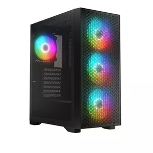Datora korpuss LOGIC Dart Pro Midi ARGB — Midi Tower, ATX, 385×200×456 mm, ARGB, priekšā 3×120 mm, aizmugurē 1×120 mm, USB-C