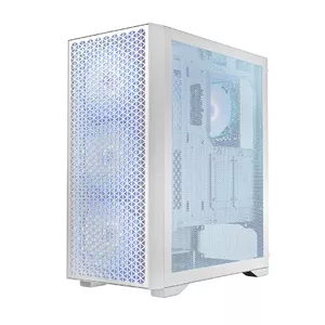 Корпус ПК LOGIC Dart Pro Midi ARGB белый — Midi Tower, ATX, 456×200×385 мм, макс видеокарта 34 см, высота кулера 155 мм, 3x120 мм спереди + 1x120 мм сзади, USB 3.0 x2, USB-C x1