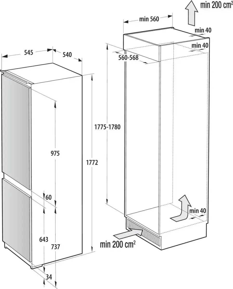 Gorenje NRKI517E41 built-in refrigerator Photo 11