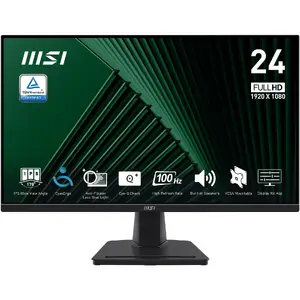 LCD монитор MSI Pro MP245G 23.8" Full HD (1920×1080), IPS, 4 мс, 300 кд/м², VESA, встроенные колонки