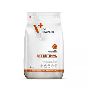 Сухой корм VETEXPERT Veterinary Diet Intestinal для кошек, 2 кг — с птицей, 38% белка, 20% жира, без глютена и сои