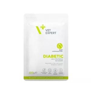Влажный корм для кошек VETEXPERT Veterinary Diet Diabetic Cat 100 г — курица, беззерновой, без сахара