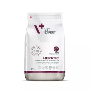 Сухой корм для собак VETEXPERT Veterinary Diet Hepatic 2 кг — терапевтическая диета для печени, белок 17,5%, жир 11,5%