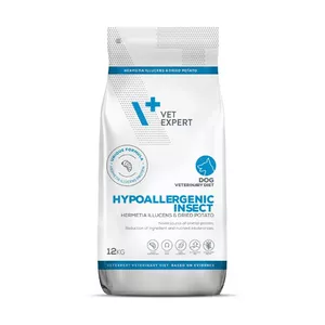 Сухой корм для собак VETEXPERT Veterinary Diet Hypoallergenic Insect 12 кг — для взрослых, белка 21%, жира 16%, без глютена и сои