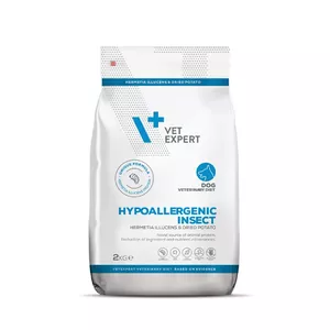 Sausais barība suņiem VETEXPERT Veterinary Diet Hypoallergenic Insect 2 kg — pieaugušajiem, bez graudiem, olbaltumvielas 21%, tauki 16%