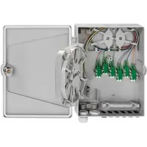 Distribution box Rutenbeck APL 6xLC-D OS2 APC surface mount, light grey RAL 7035