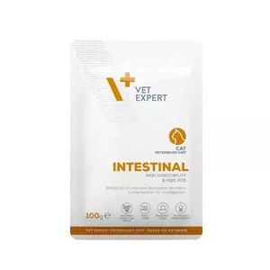 Влажный ветеринарный рацион VETEXPERT Intestinal Cat 100 г — курица, белок 38%, жир 20%, для взрослых при недостаточности поджелудочной