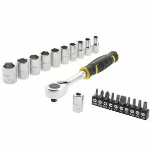 1/2" ratchet set STANLEY ST-FMMT82681-0 with 120-tooth ratchet, sockets and bits