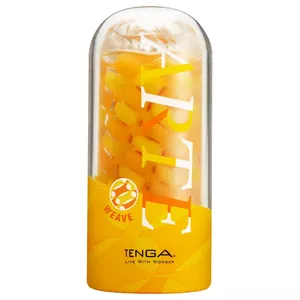Masturbators TENGA Arte Weave silikona melns — atkārtoti lietojams elastomēra piedurkne 13,5×5,5 cm, iekļauts 5 ml lubrikants