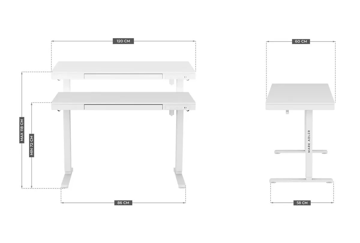 Mark Adler MA-Leader 8.2 White electric height-adjustable desk Photo 9