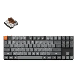 Mechanical keyboard Keychron K1M-H3 — 80% 87-key, USB + RF Wireless + Bluetooth, RGB backlight, black