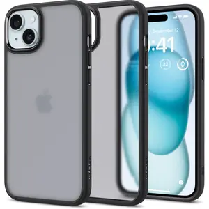Mobile phone case Spigen ACS06656 Cover for Apple iPhone 15 Plus, fits 17 cm (6.7") screen, Black/Transparent