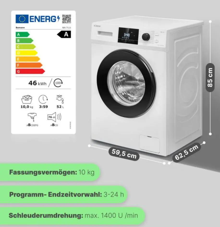Bomann WA 7111 Washing Machine Photo 5