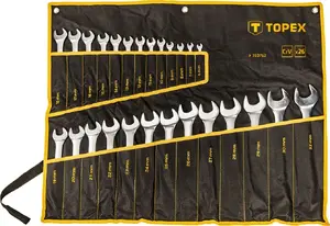Combination spanner set Topex 35D763 — hand tools kit, assorted metric sizes