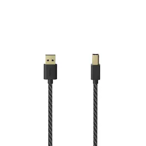 USB Cable Hama 00201001 1.5m USB A USB B Black Silver