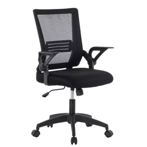 Biroja krēsls Techly Black 108118 ar mīksto sēdekli un tīkla atzveltni