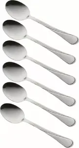 Tea Spoons set KingHoff KH-1439, 6-piece stainless steel, polished finish