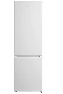 Brīvi stāvošs ledusskapis-saldētava Midea MDRB380FGE01A ar 270 L kopējo ietilpību, No Frost sistēmu, Multi-Airflow, svaiguma zonu un E energoefektivitātes klasi, balts