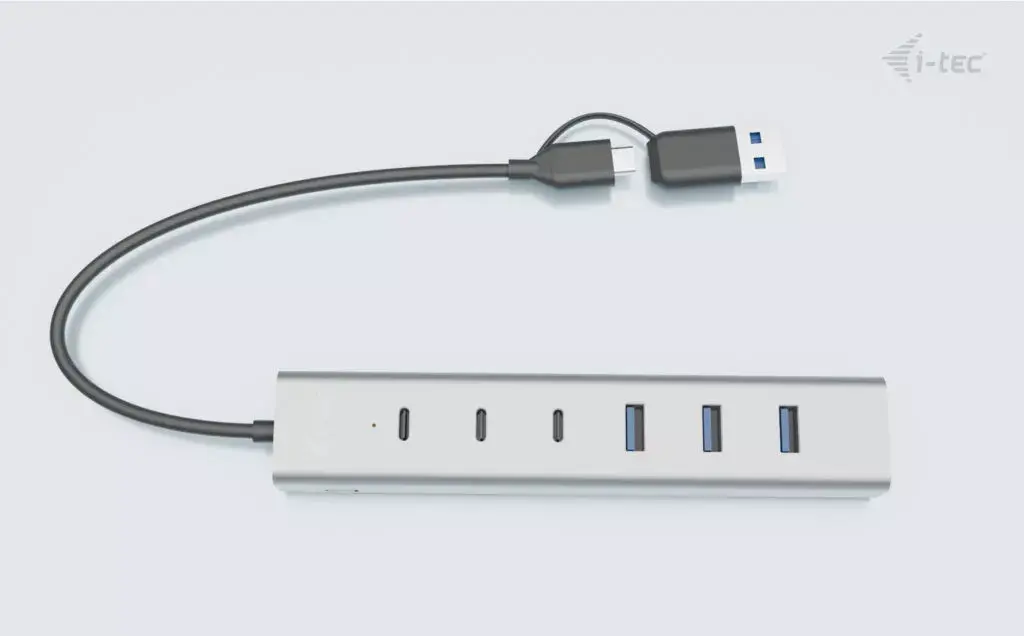 i-tec USB-C/USB-A Зарядный Металлический HUB 7 портов Photo 2