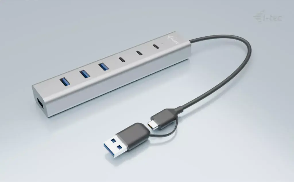 i-tec USB-C/USB-A Зарядный Металлический HUB 7 портов Photo 4