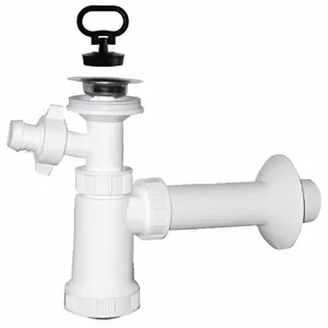 Sink siphon PLASTBRNO EU1N332 1¼"×32mm with drainage and v/m connection