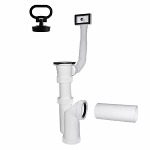 Sink siphon PLASTBRNO 6227156 1½" × 50 mm with overflow