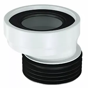 WC connector fixed eccentric 20 PLASTBRNO – toilet waste pipe adapter, 20 mm offset