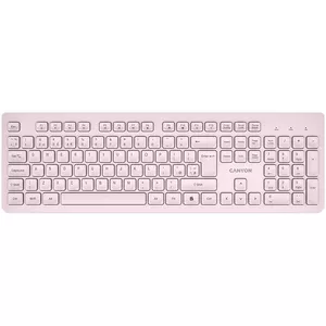 Беспроводная клавиатура CANYON HKB-W01 — раскладка UK/US, бежевый, питание от AAA
