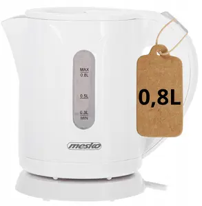 Elektriskā tējkanna Mesko 0.8L 850W Balta