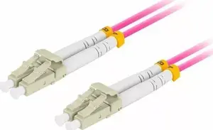 Оптический патчкорд LANBERG MM LC/UPC-LC/UPC дуплекс 3.0 мм OM4 50/125 LSZH 0.5 м фиолетовый