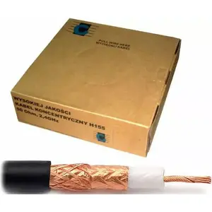 Coaxial cable H155 100 m — no brand, model KAB0023, bulk roll for RF and CCTV installations