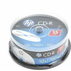 Оптический диск CD-R HP 700MB 52X — однократная запись, ёмкость 700 МБ, скорость записи до 52×