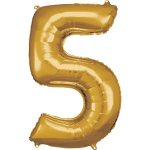 Toy balloon Amscan 9906270 Gold Foil 58 cm 5 pcs