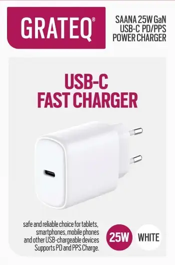 GRATEQ SAANA 25W GaN USB-C PD/PPS charger Photo 3