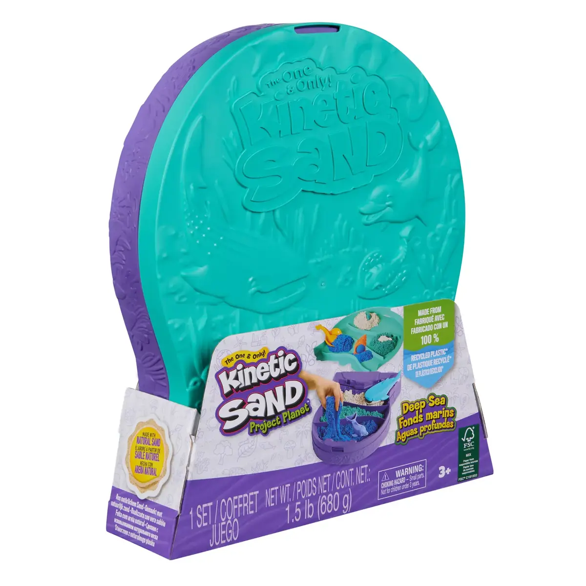 Детский кинетический песок Spin Master Kinetic Sand Project Planet Deep Sea Photo 9