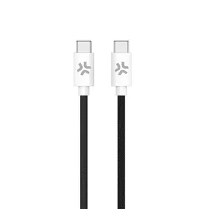 Celly USBCUSBCCOTT USB-C to USB-C Cotton Braided Cable 1.5m Black White