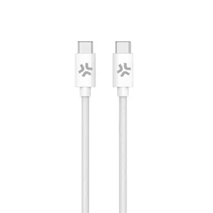 USB-C to USB-C Cotton Braided Cable Celly USBCUSBCCOTT 1.5m White
