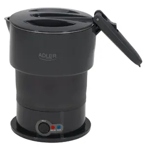 Electric kettle Adler AD 1377G, 0.6 L capacity, 600 W, grey, plastic/silicone/stainless steel