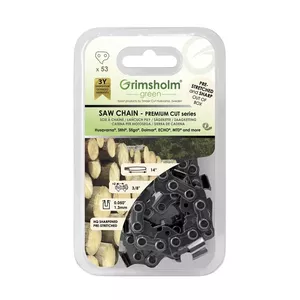 Пильная цепь Grimsholm Premium 3/8 дюйма 1.3 мм 53 ведущих звена