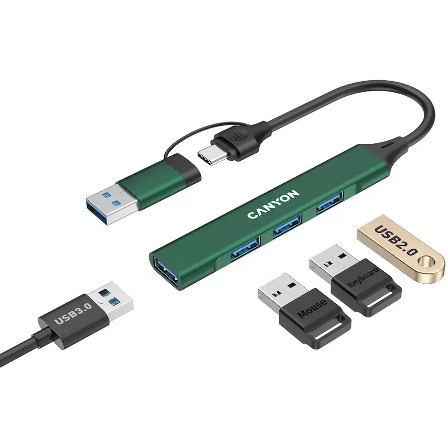USB hub CANYON DS-02 4in1 USB-A/C Photo 4